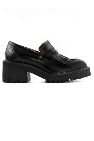 Black leather loafer BLANDIN PARIS | B5621NERO